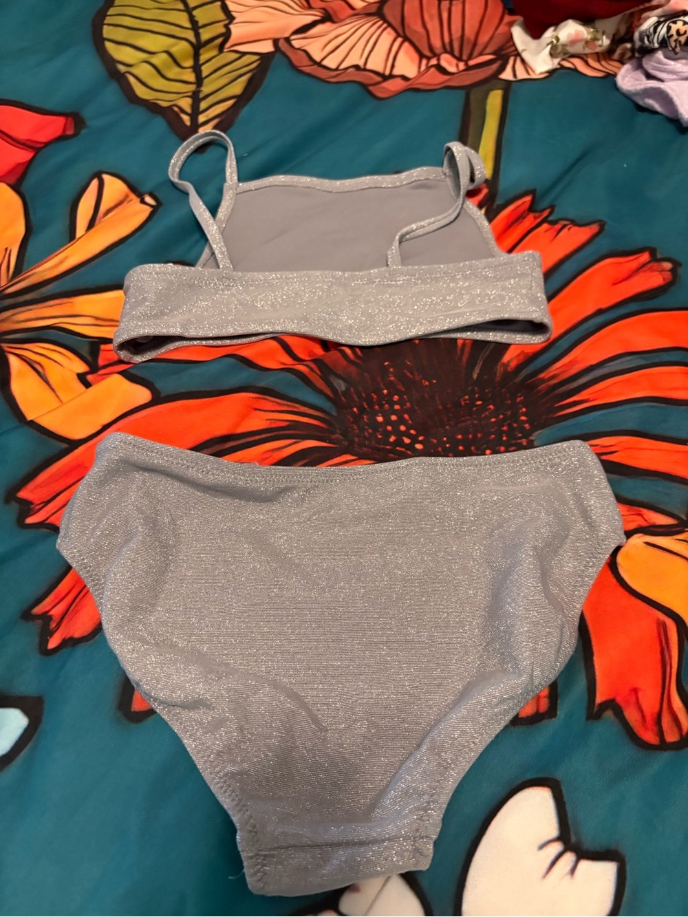 GAP Girls Shimmery Light Gray Two-Piece Swimsuit